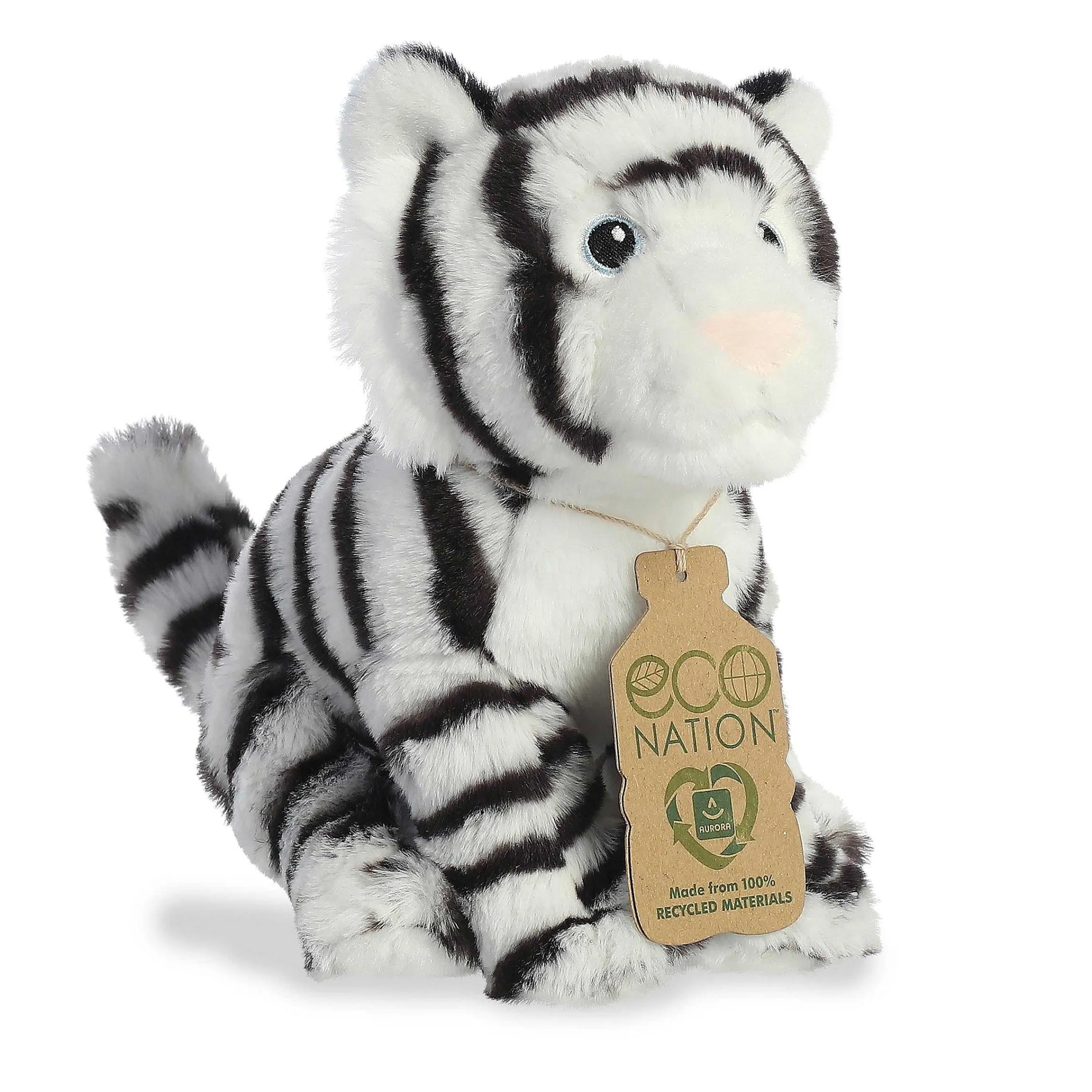 New - Eco Nation - 9" White Tiger Eco Nation