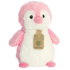 Discount - Eco Nation - Eco Hugs - 12" Penguin - Pink New
