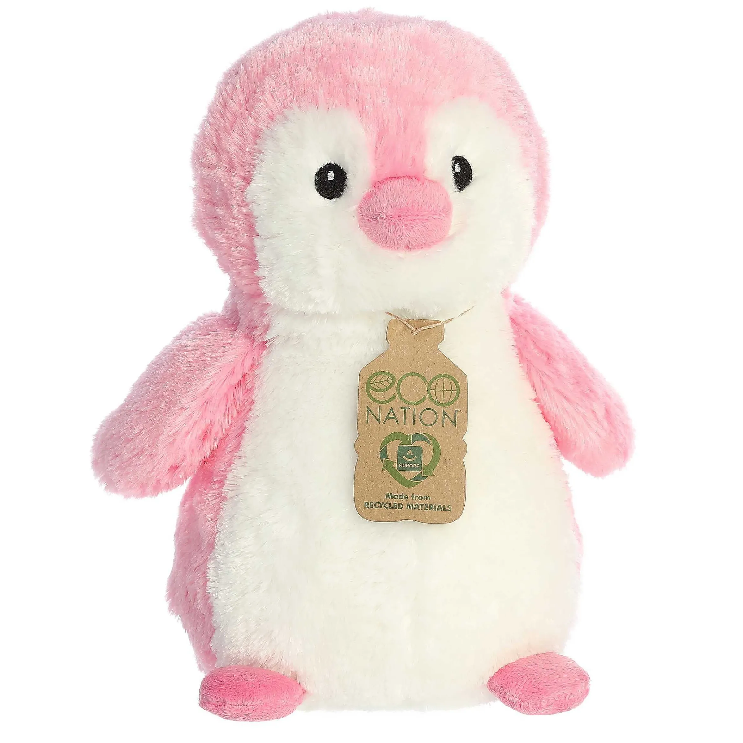 Discount - Eco Nation - Eco Hugs - 12" Penguin - Pink New