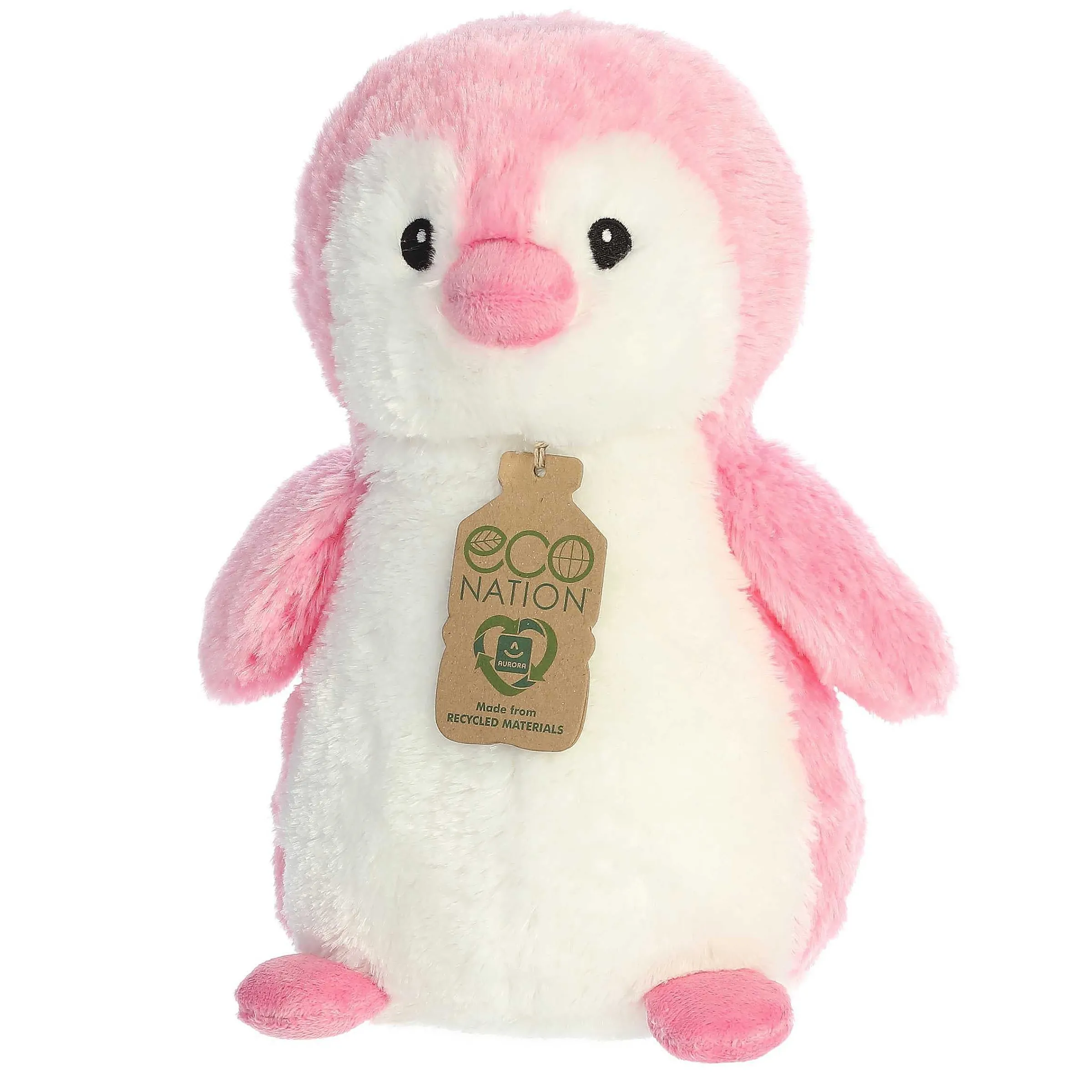 Discount - Eco Nation - Eco Hugs - 12" Penguin - Pink New