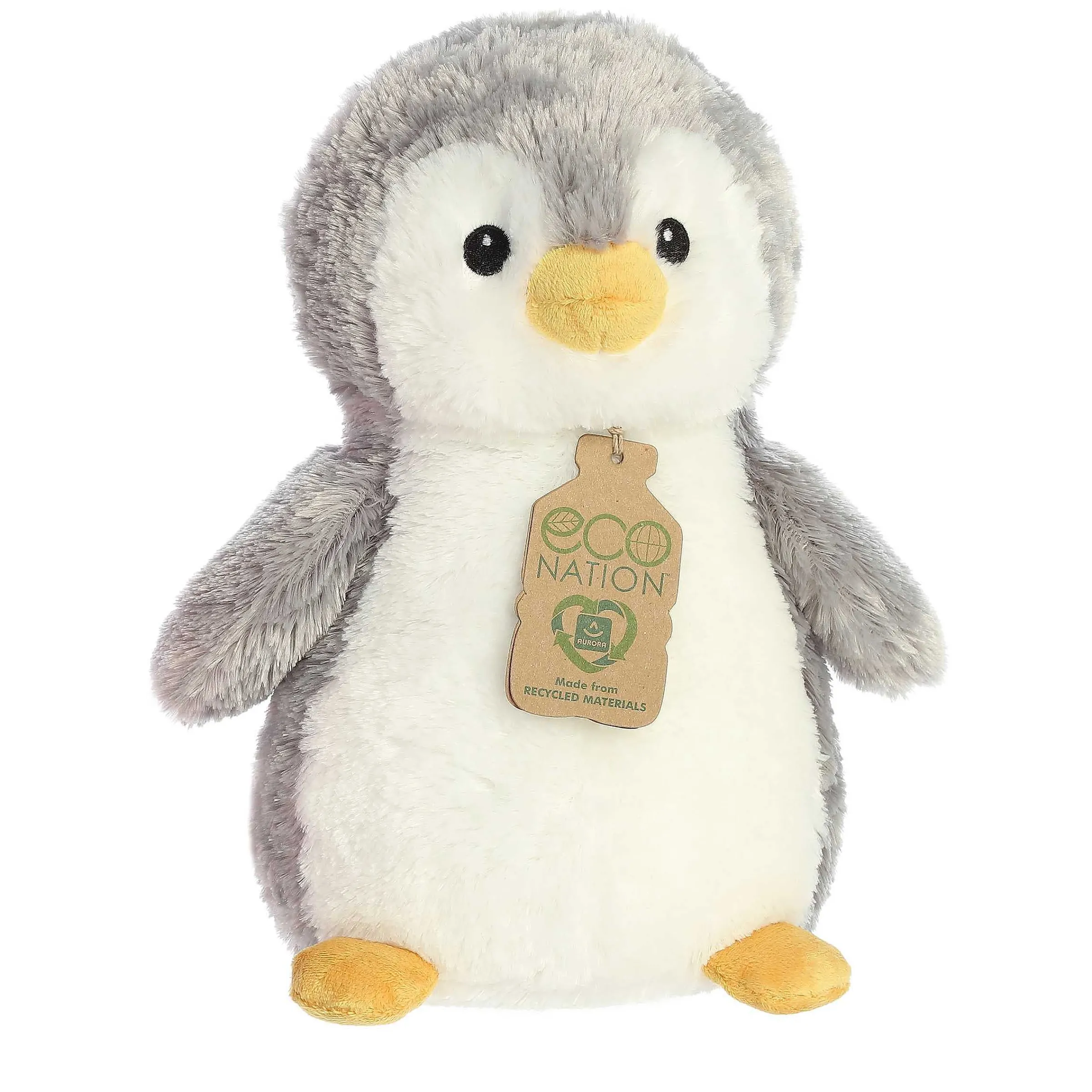 Best - Eco Nation - Eco Hugs - 12" Penguin - Gray New