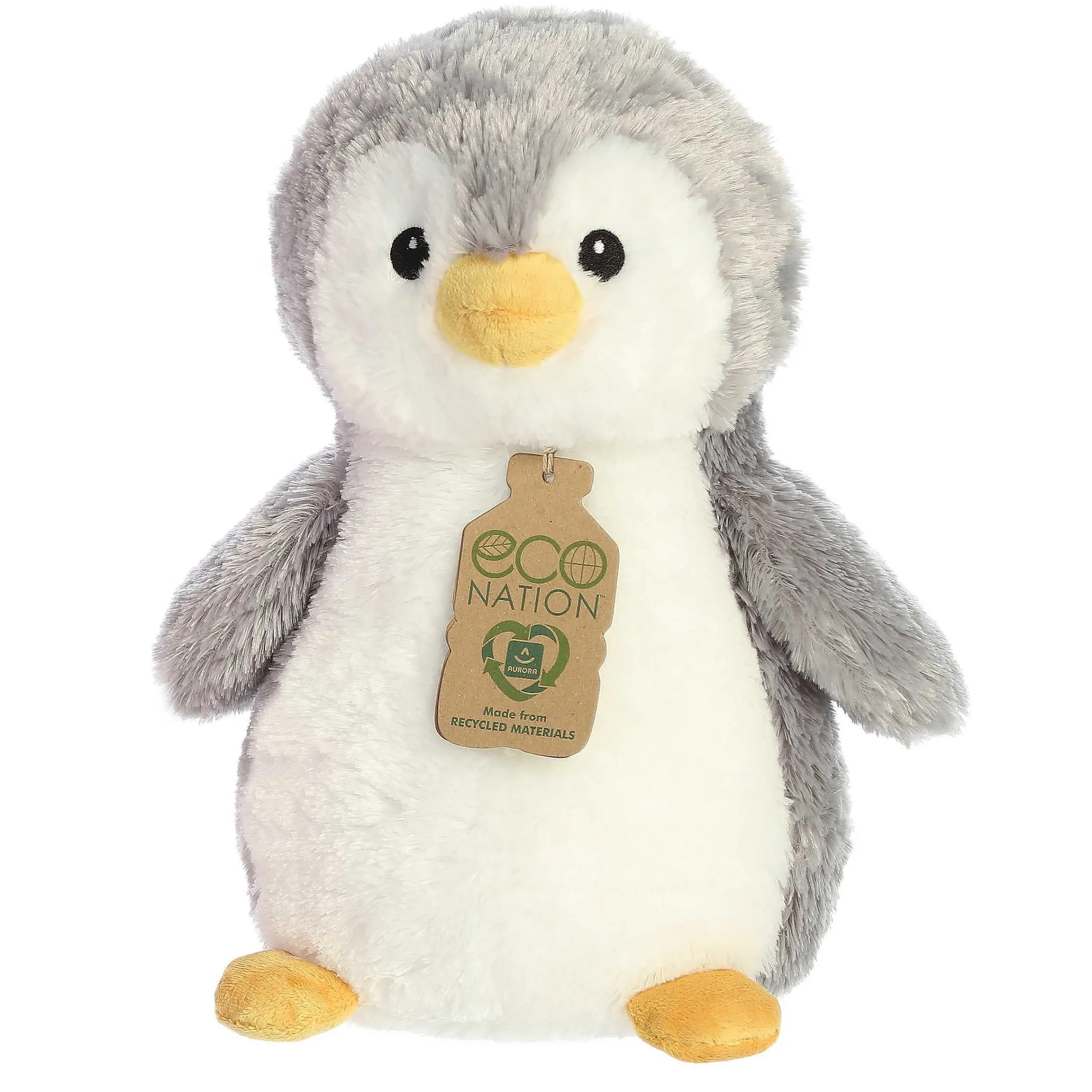 Best - Eco Nation - Eco Hugs - 12" Penguin - Gray New