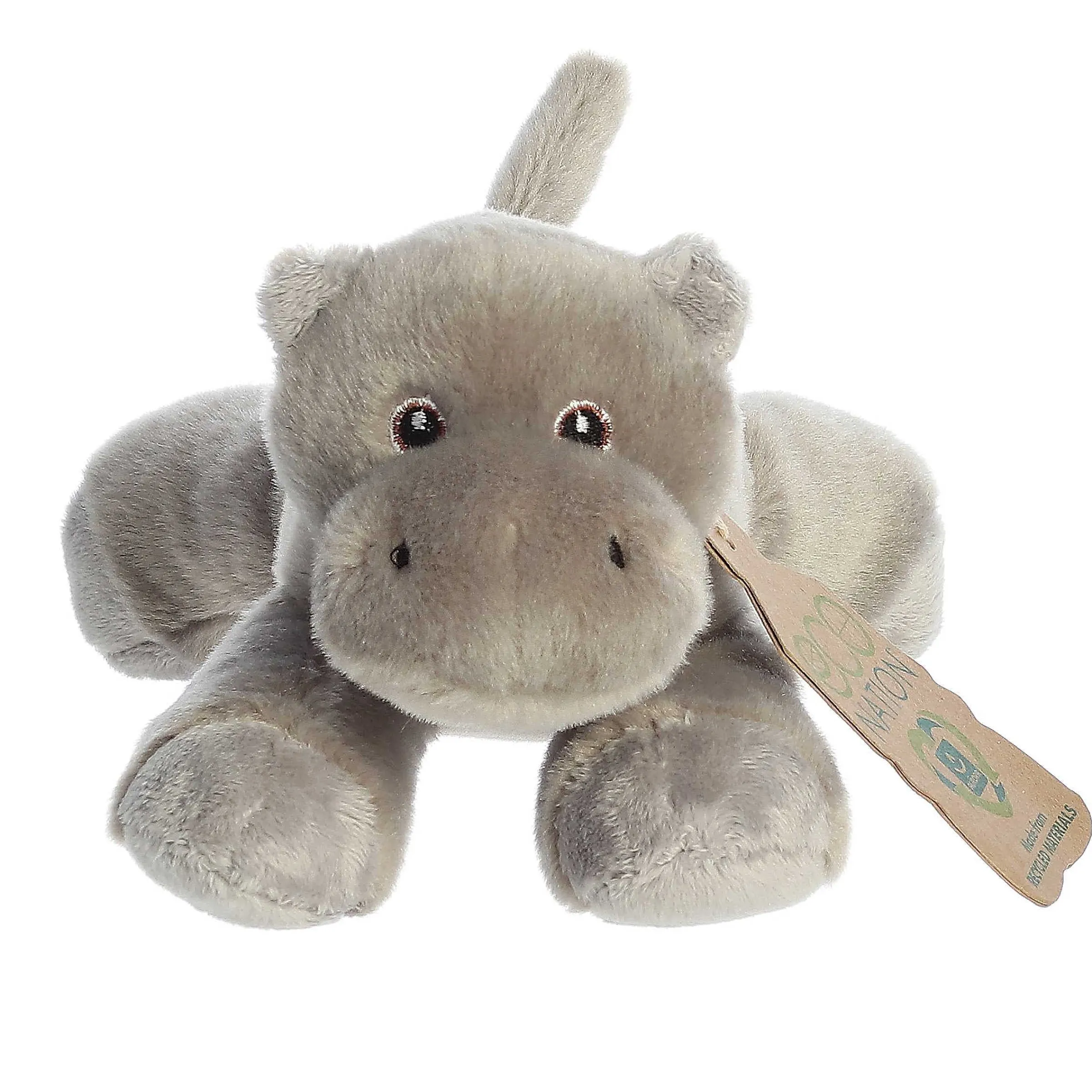 New - Eco Nation - Eco Softies - 8" Hippo New