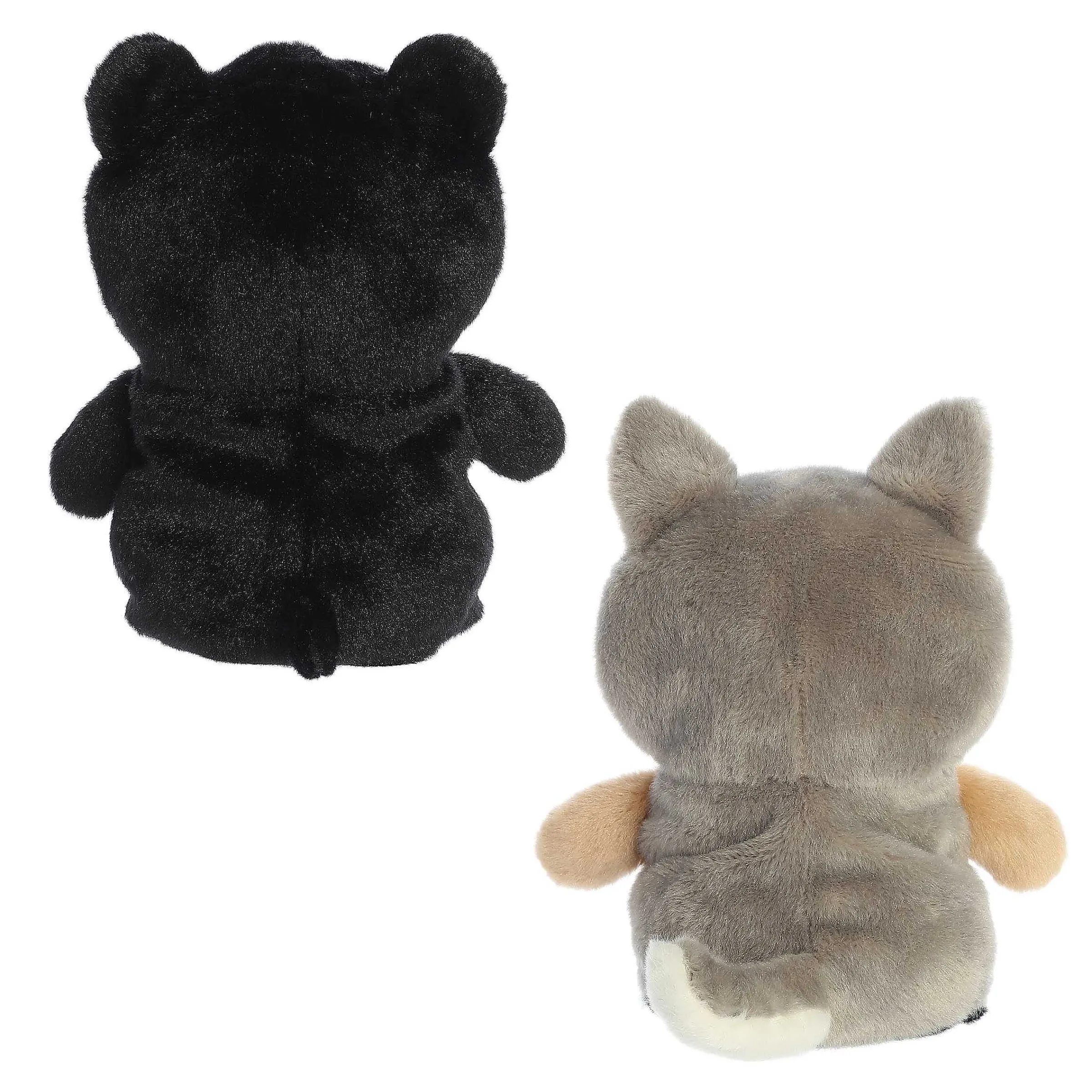 Outlet - Eco Nation - Reversible Eco Pairs - 6.5" Black Bear And Wolf New
