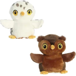 Sale - Eco Nation - Reversible Eco Pairs - 6.5" Snowy Owl And Barn Owl New