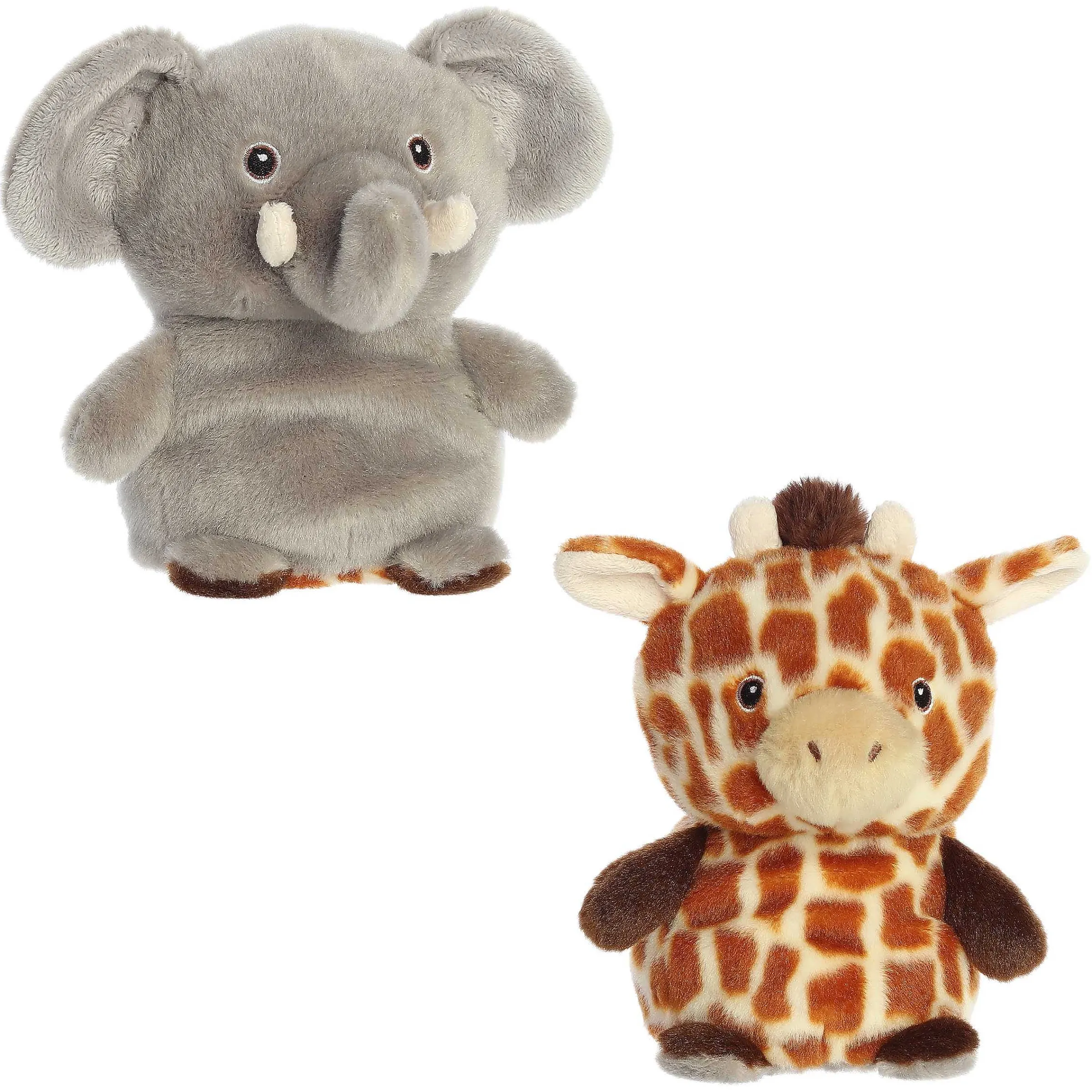 Fashion - Eco Nation - Reversible Eco Pairs - 6.5" Elephant And Giraffe New