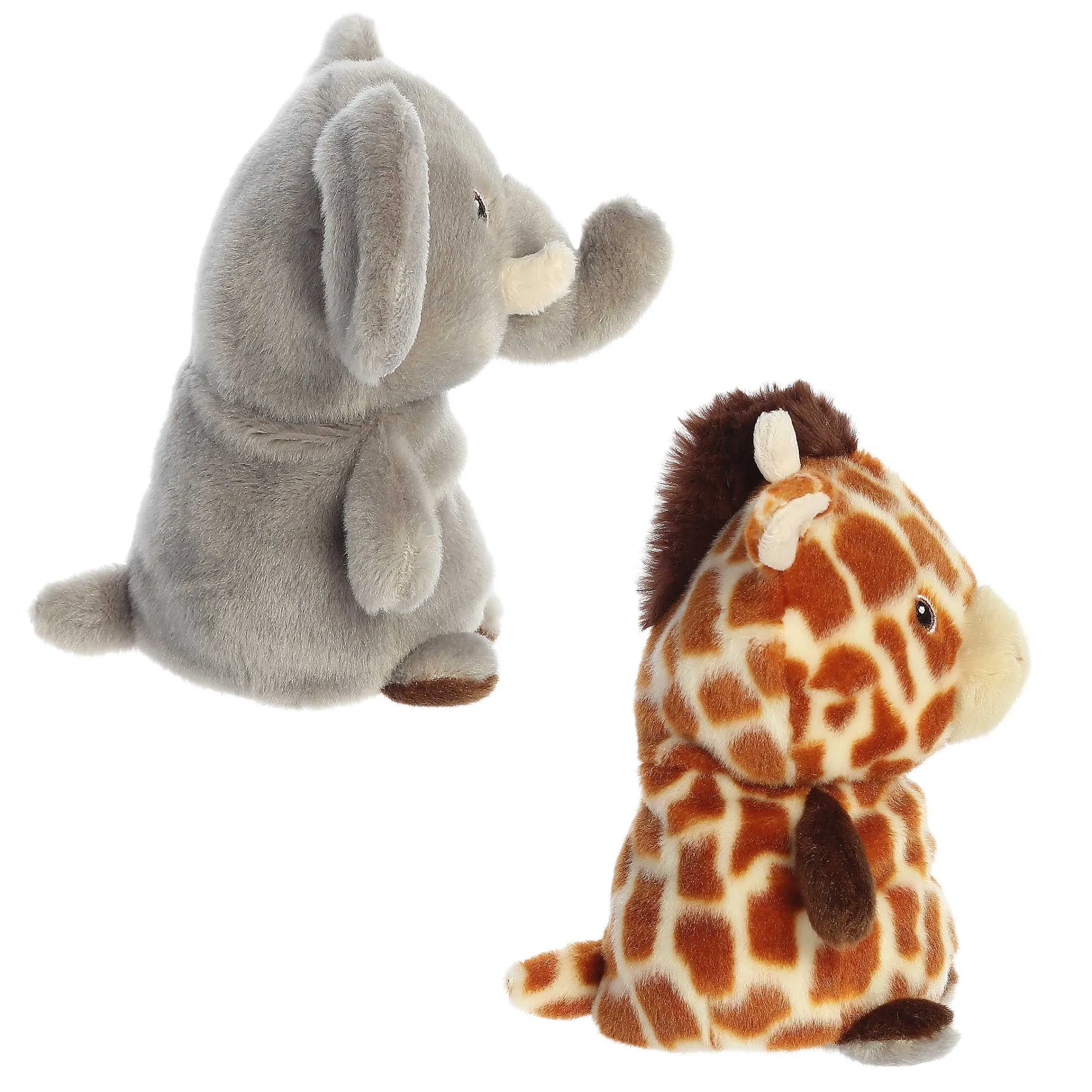 Fashion - Eco Nation - Reversible Eco Pairs - 6.5" Elephant And Giraffe New