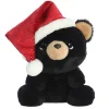 Fashion - Holiday - Oversized Santa Hats - 11" Button Black Bear Holiday
