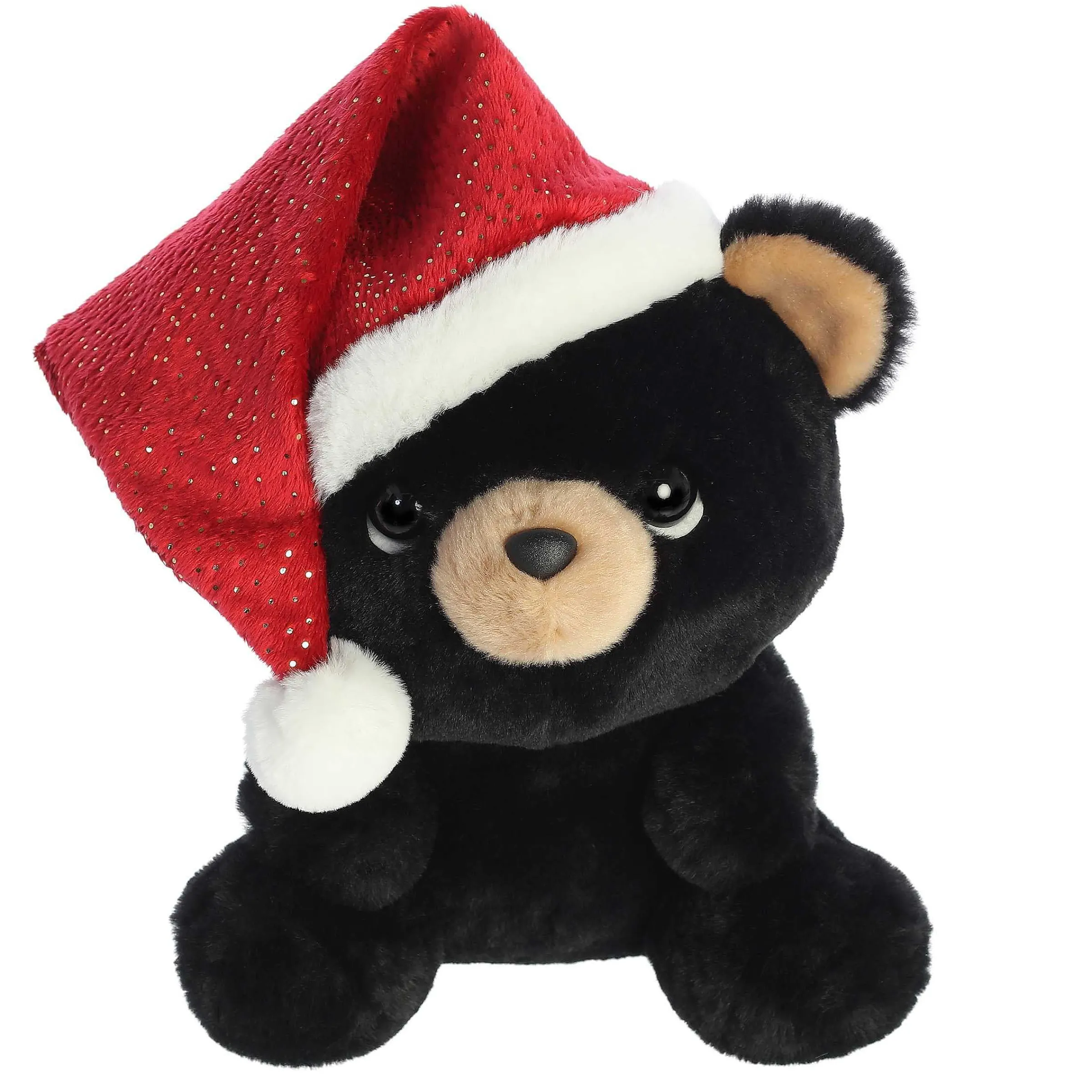 Fashion - Holiday - Oversized Santa Hats - 11" Button Black Bear Holiday