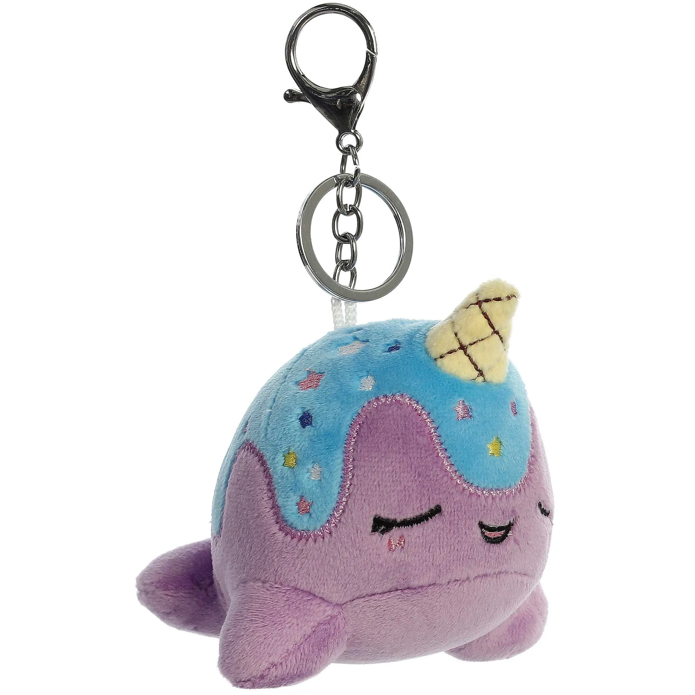 Best Aurora® - Tasty Peach® - 4" Blue Moon Nomwhal Keychain Tasty Peach®