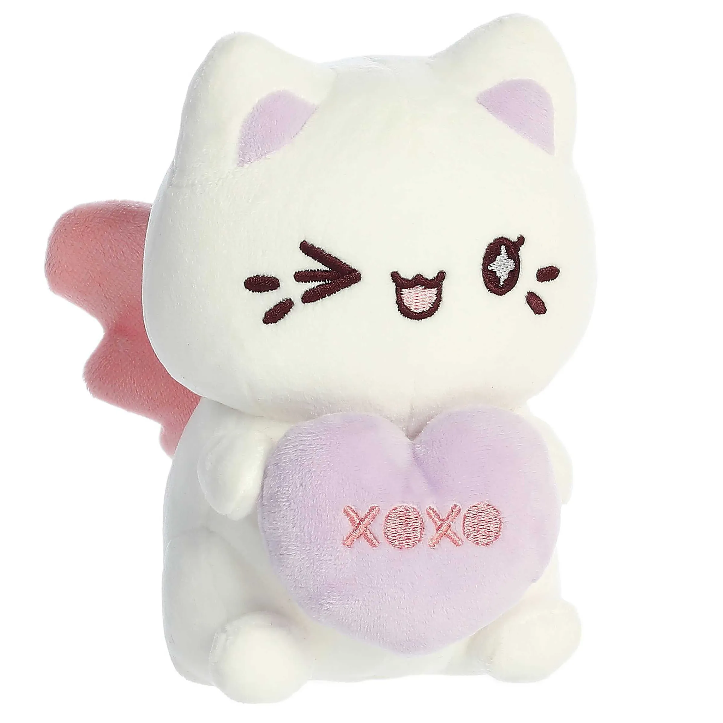 New Aurora® - Tasty Peach® - 7" Candy Heart Sitting Meowchi - White Tasty Peach®