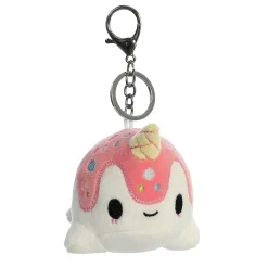 Online Aurora® - Tasty Peach® - 4" Vanilla-Berry Nomwhal Keychain Tasty Peach®