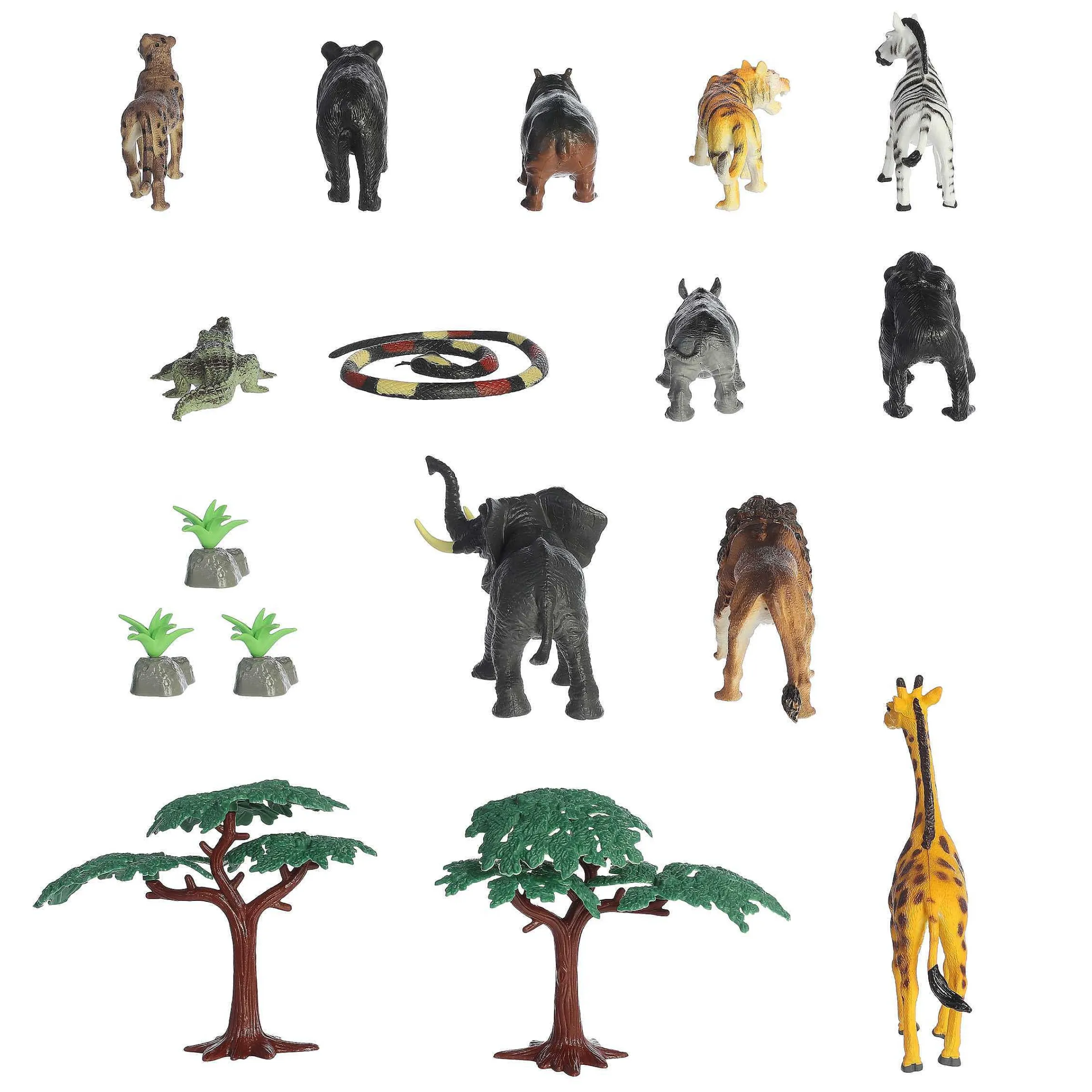 Online - Habitat - Animals Of The Wild Play Set New