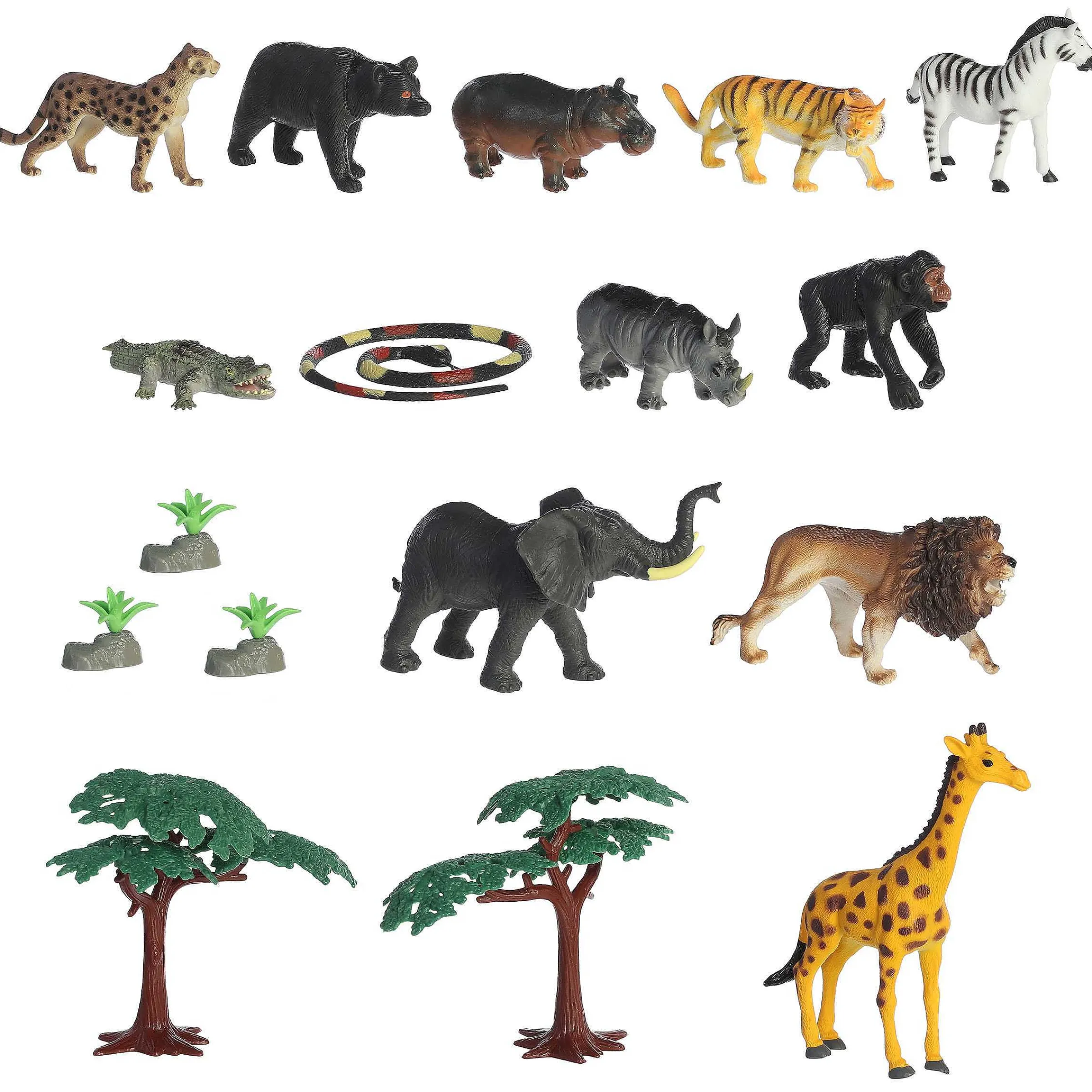 Online - Habitat - Animals Of The Wild Play Set New