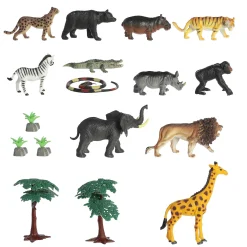 Online - Habitat - Animals Of The Wild Play Set New