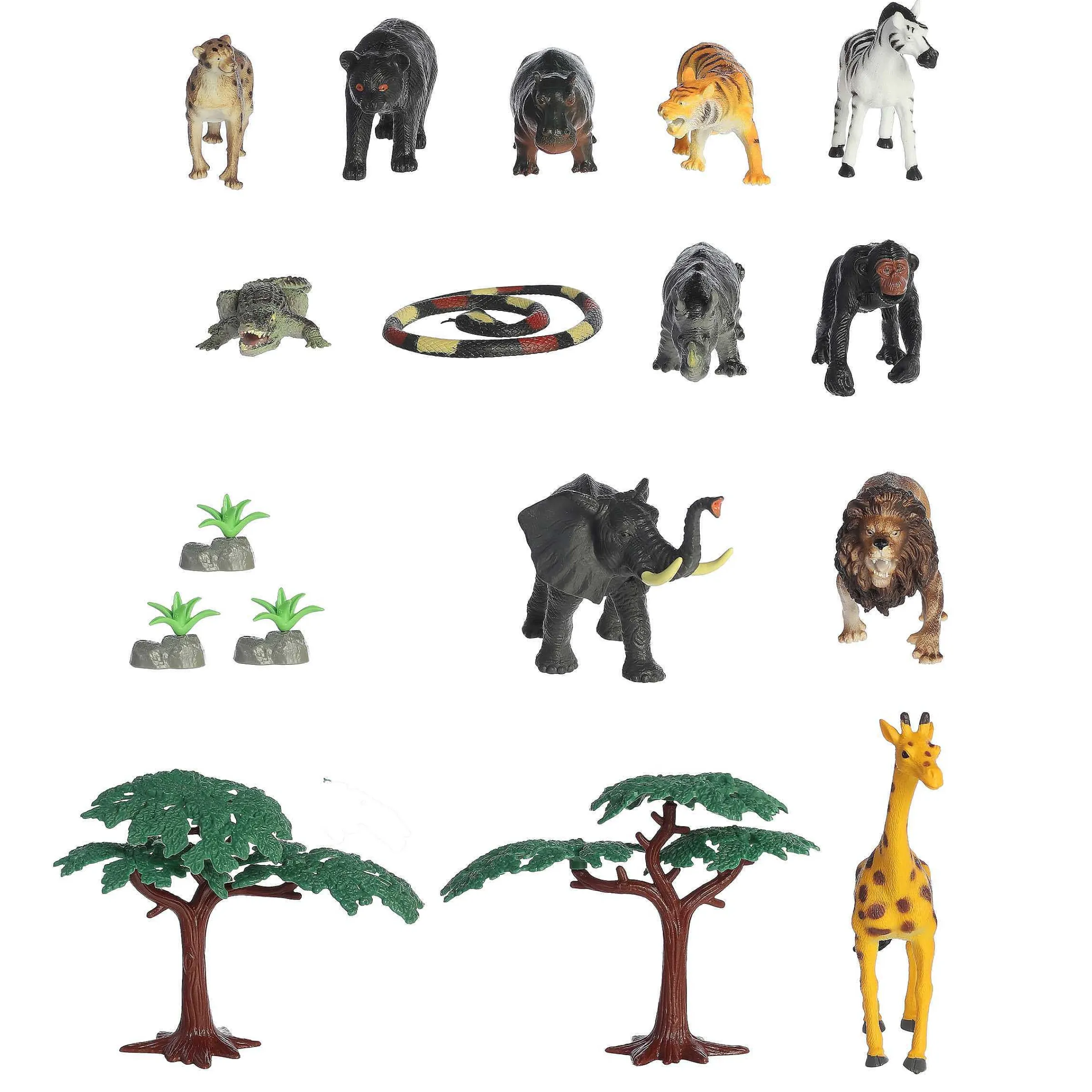 Online - Habitat - Animals Of The Wild Play Set New