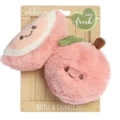 Clearance Ebba - Precious Produce - Peach Rattle & Crinkle Set Rattles